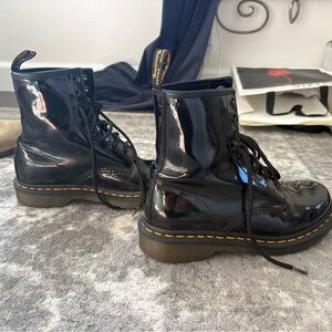 Dr. Martens Shiny Black Lace-Up Boots